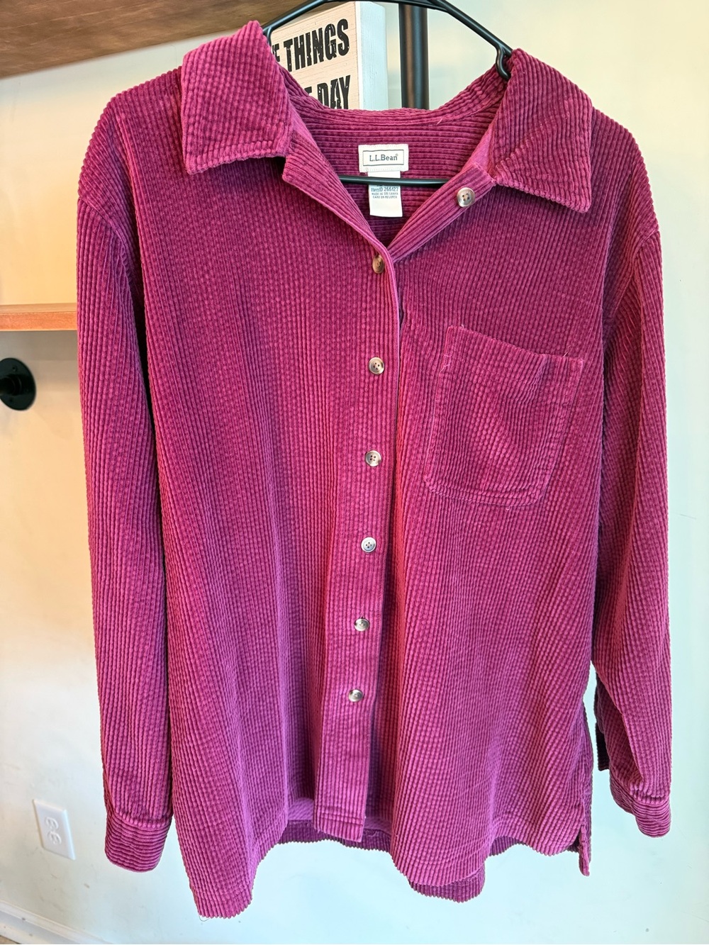 L.L.Bean Corduroy Shirt Jacket - Berry Purple
